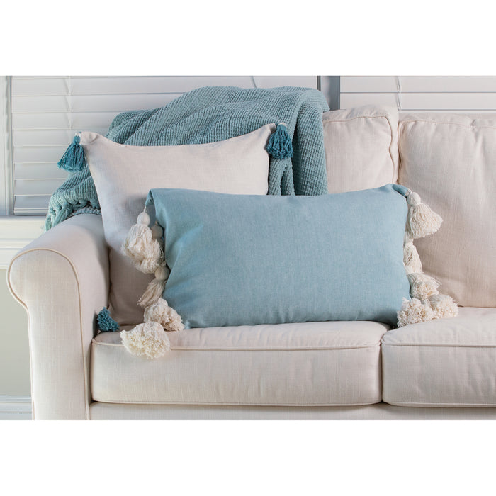 Pillow from the Bonaparte collection in Cameo Blue, Off White, Off White finish