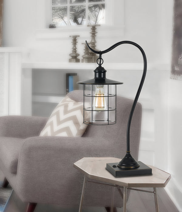 One Light Desk Lamp from the Silverton collection in Dark Bronze finish