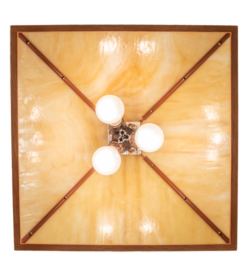 Three Light Pendant from the Forestwood collection in Mahogany Bronze finish