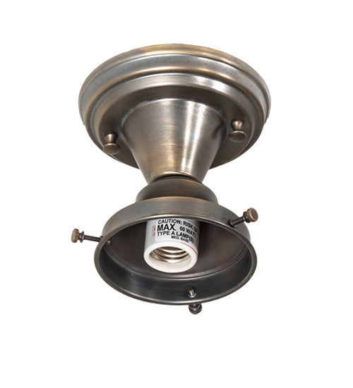 One Light Semi-Flushmount from the Revival collection in Antique Brass finish