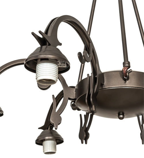Six Light Chandelier from the Alpine collection in Oil Rubbed Bronze finish