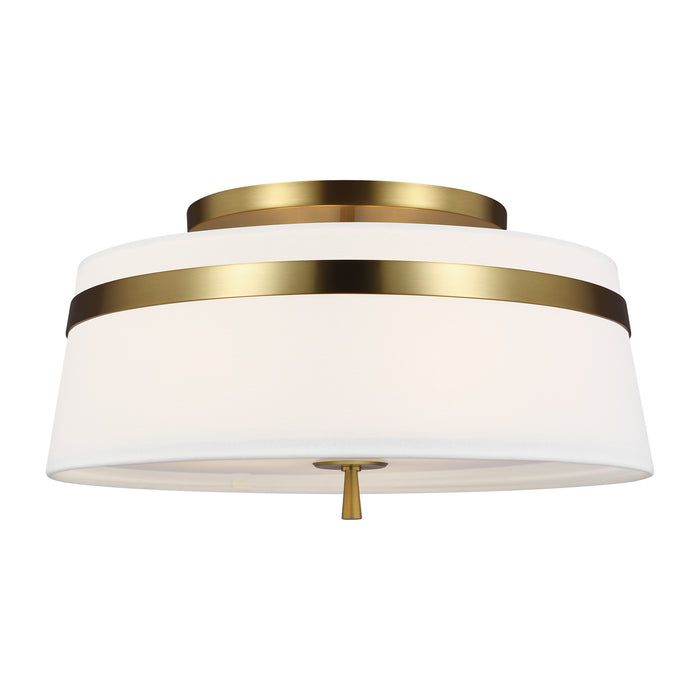 Three Light Semi-Flush Mount from the Cordtlandt collection in Burnished Brass finish