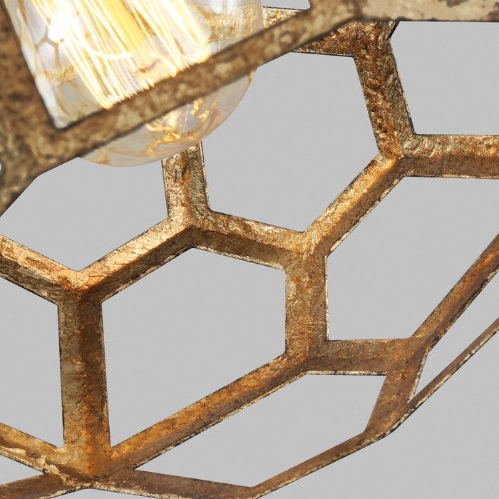 One Light Pendant from the Feccetta collection in Antique Gild finish