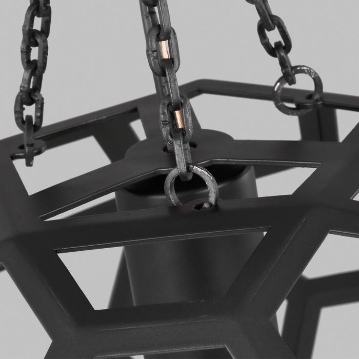 One Light Pendant from the Feccetta collection in Midnight Black finish