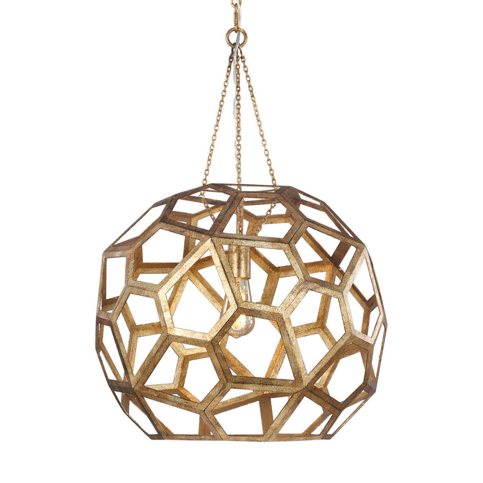 One Light Pendant from the Feccetta collection in Antique Gild finish