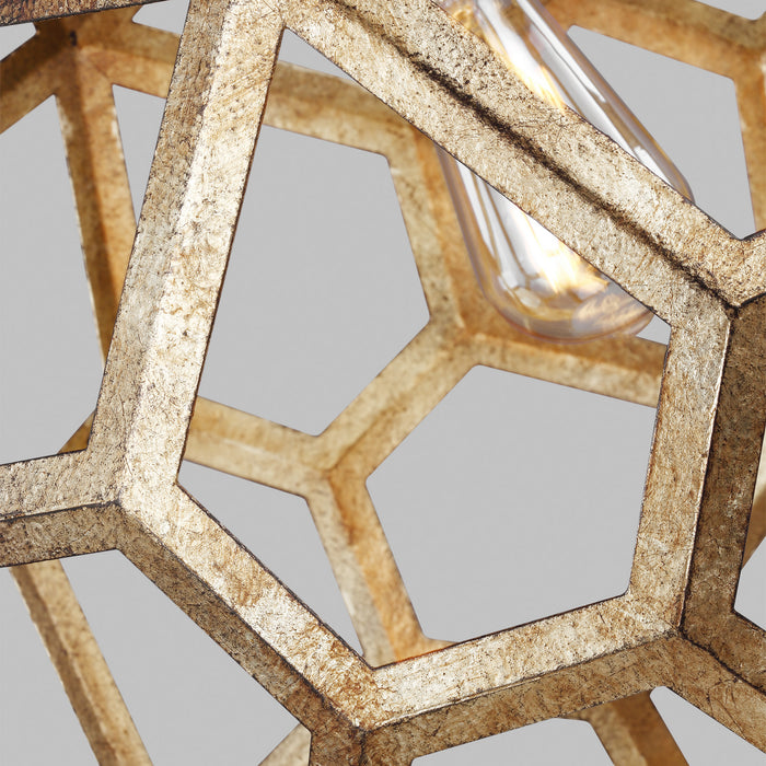 One Light Pendant from the Feccetta collection in Antique Gild finish