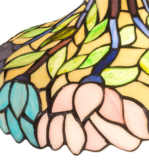 Shade from the Wisteria collection in Antique Copper,Verdigris finish