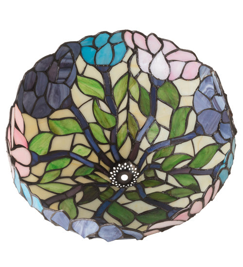 Shade from the Wisteria collection in Antique Copper,Verdigris finish