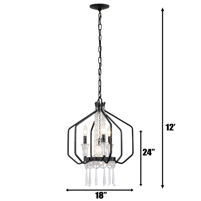 Four Light Pendant from the Barcelona collection in Onyx finish
