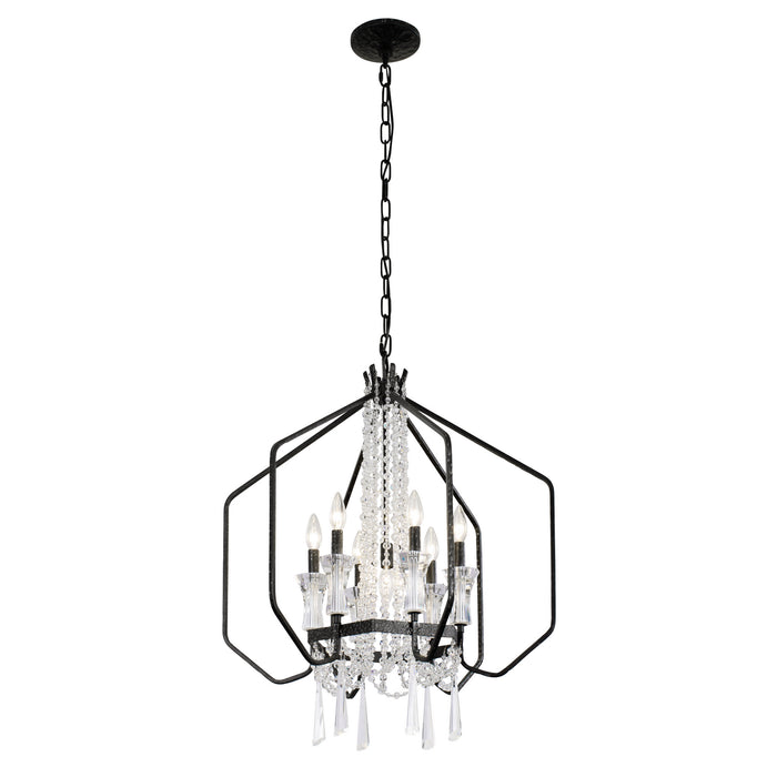 Seven Light Pendant from the Barcelona collection in Onyx finish