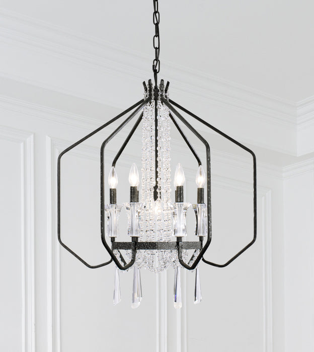 Seven Light Pendant from the Barcelona collection in Onyx finish