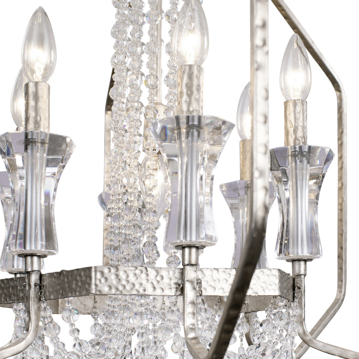 Seven Light Pendant from the Barcelona collection in Transcend Silver finish