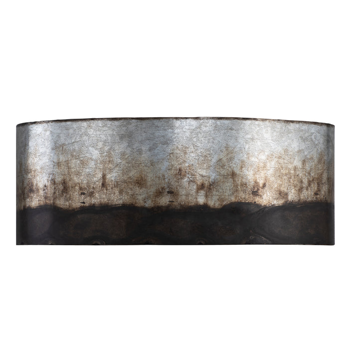 Two Light Bath from the Cannery collection in Ombre Galvanized finish