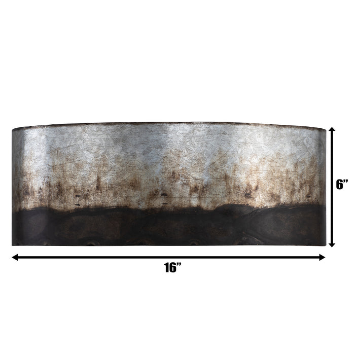Two Light Bath from the Cannery collection in Ombre Galvanized finish