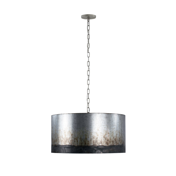 Four Light Pendant from the Cannery collection in Ombre Galvanized finish