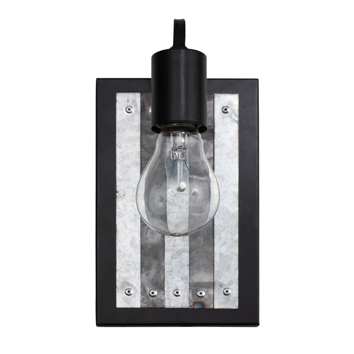 One Light Wall Sconce from the Abbey Rose collection in Black/Galvanized finish