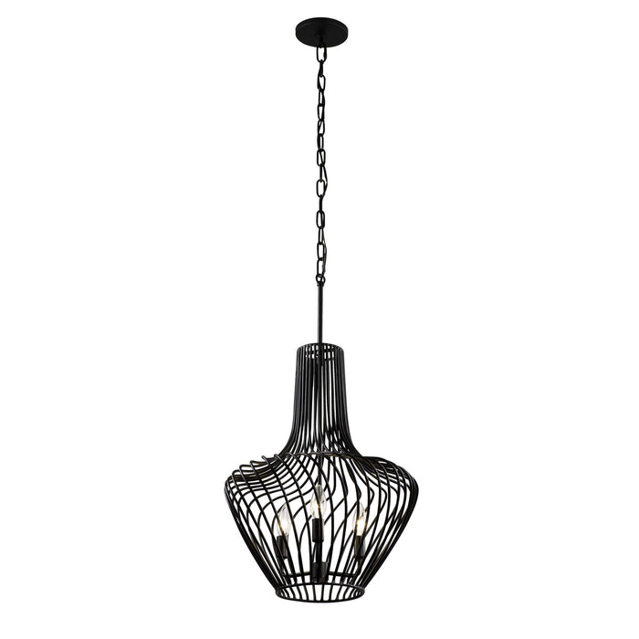 Three Light Pendant from the Elsa collection in Black finish