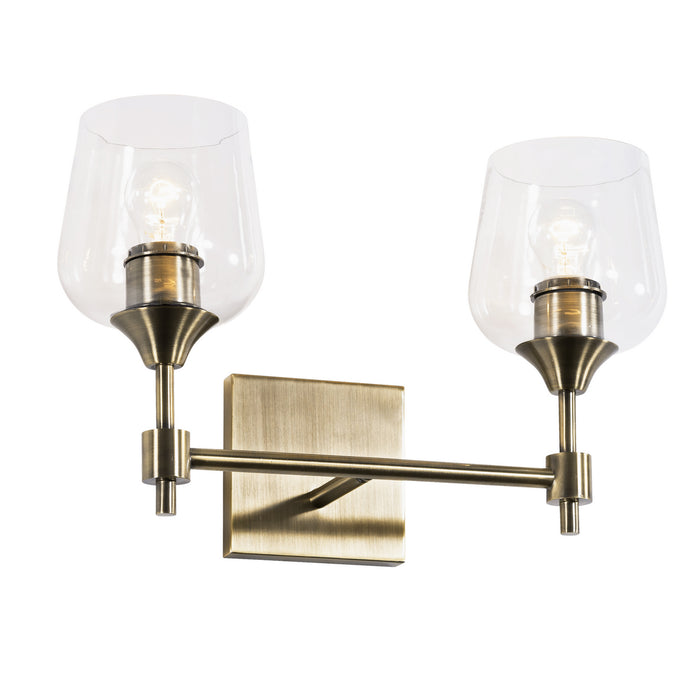 Two Light Bath from the Margaux collection in Antique Brass finish