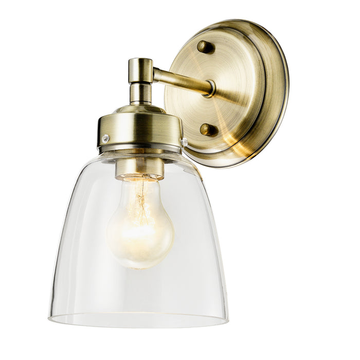 One Light Bath from the Helena collection in Antique Brass finish