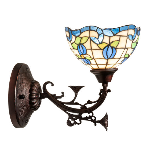One Light Wall Sconce from the Roseborder collection in Mahogany Bronze finish