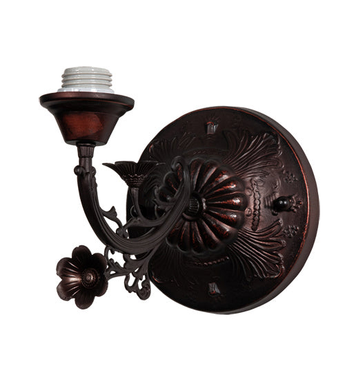 One Light Wall Sconce from the Roseborder collection in Mahogany Bronze finish