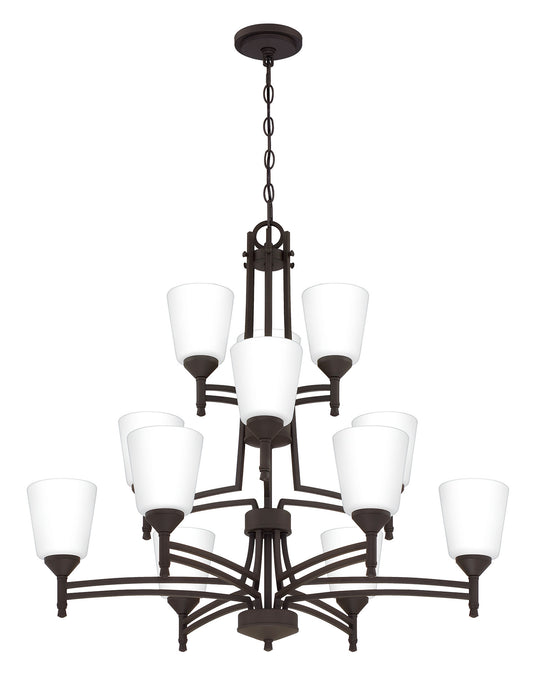 12 Light Chandelier from the Billingsley collection in Old Bronze finish