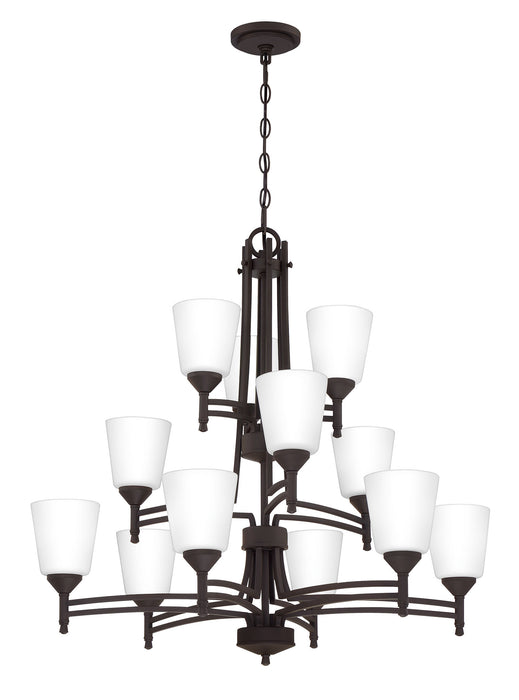 12 Light Chandelier from the Billingsley collection in Old Bronze finish