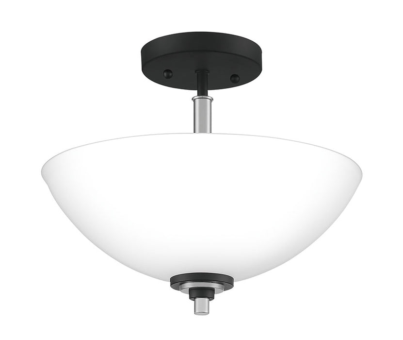 Two Light Semi Flush Mount from the Conrad collection in Brushed Nickel finish