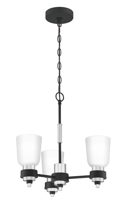 Three Light Chandelier from the Conrad collection in Brushed Nickel finish