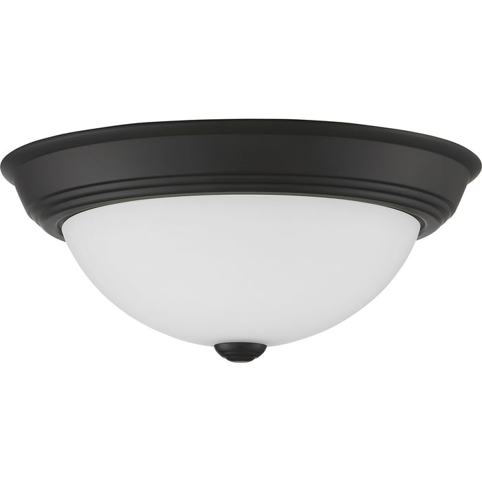 Two Light Flush Mount from the Erwin collection in Matte Black finish