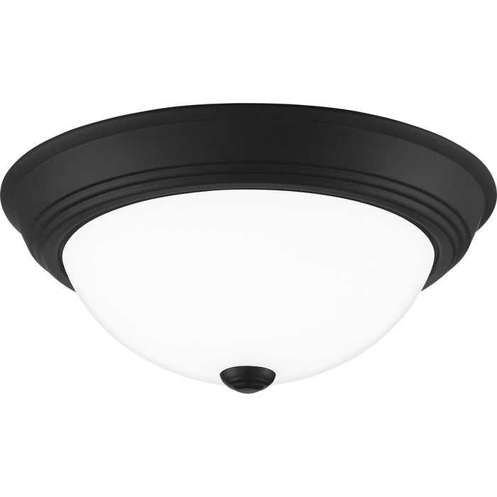Two Light Flush Mount from the Erwin collection in Matte Black finish