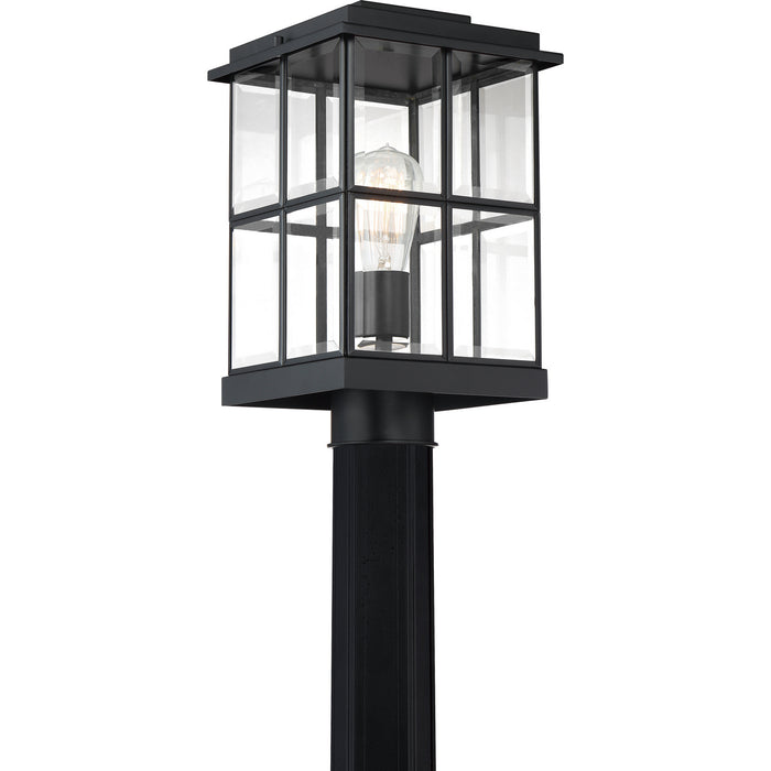 One Light Outdoor Post Mount from the Mulligan collection in Matte Black finish