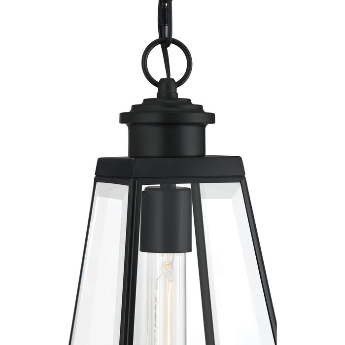 One Light Outdoor Hanging Lantern from the Paxton collection in Matte Black finish