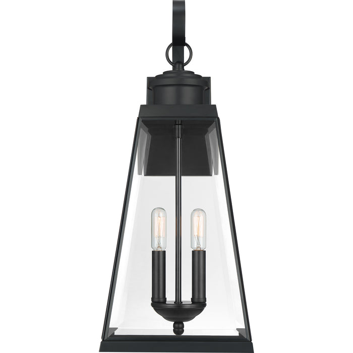 Two Light Outdoor Wall Lantern from the Paxton collection in Matte Black finish