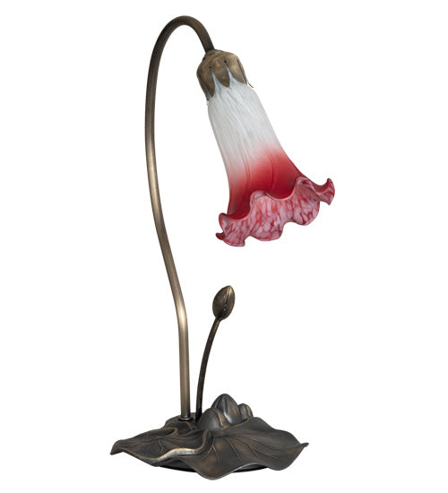 One Light Accent Lamp from the Pink/White Pond Lily collection in Mahogany Bronze finish