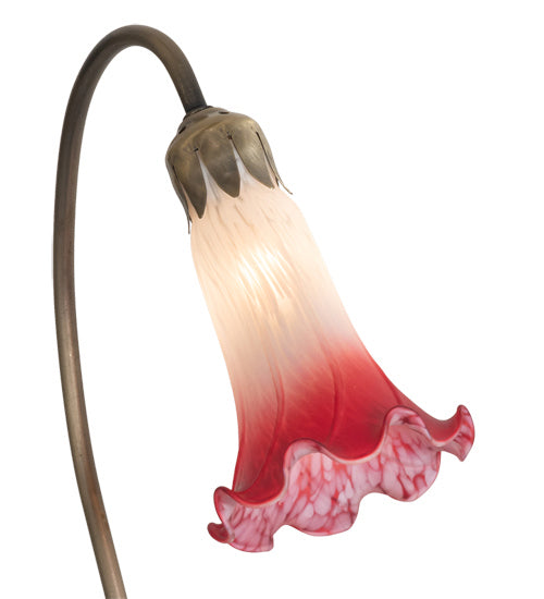 One Light Accent Lamp from the Pink/White Pond Lily collection in Mahogany Bronze finish