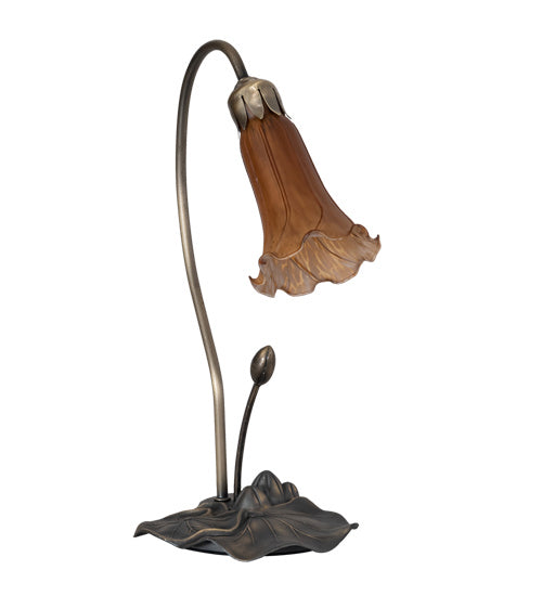 One Light Accent Lamp from the Amber Pond Lily collection in Mahogany Bronze finish