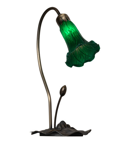 One Light Accent Lamp from the Green Pond Lily collection in Mahogany Bronze finish