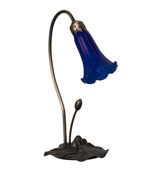One Light Accent Lamp from the Blue Pond Lily collection in Mahogany Bronze finish