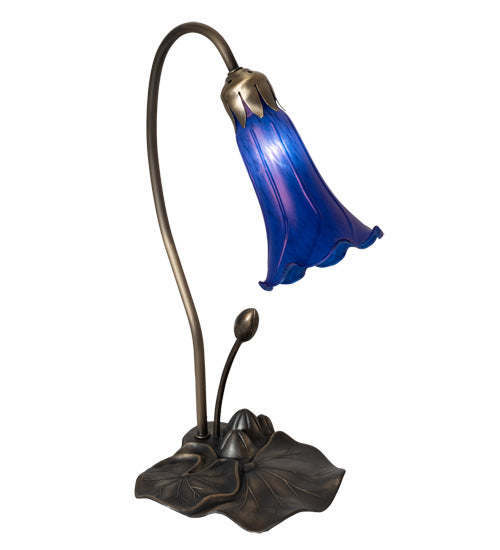 One Light Accent Lamp from the Blue Pond Lily collection in Mahogany Bronze finish