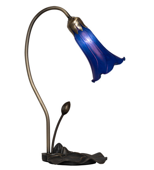 One Light Accent Lamp from the Blue Pond Lily collection in Mahogany Bronze finish
