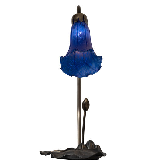 One Light Accent Lamp from the Blue Pond Lily collection in Mahogany Bronze finish