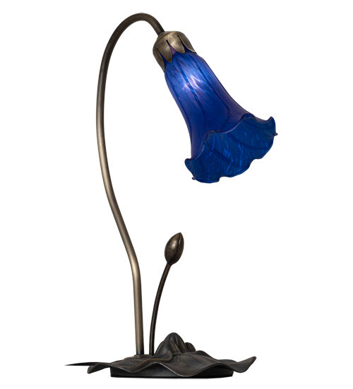 One Light Accent Lamp from the Blue Pond Lily collection in Mahogany Bronze finish