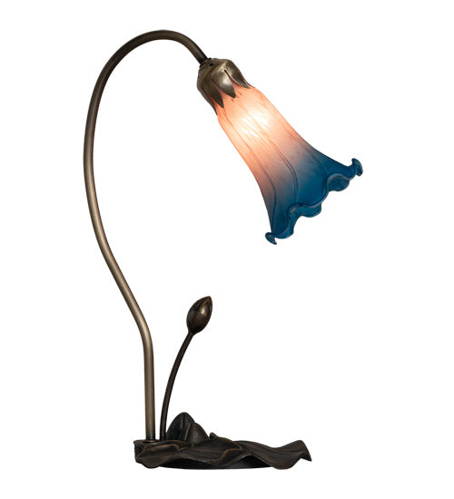 One Light Accent Lamp from the Pink/Blue Pond Lily collection in Mahogany Bronze finish