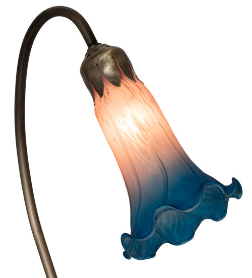 One Light Accent Lamp from the Pink/Blue Pond Lily collection in Mahogany Bronze finish