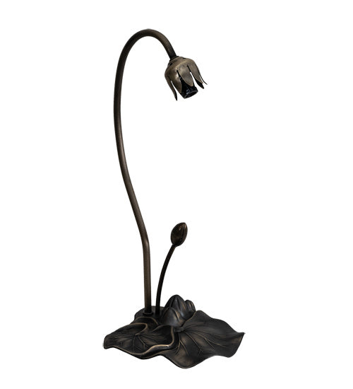 One Light Accent Lamp from the Pink/Blue Pond Lily collection in Mahogany Bronze finish