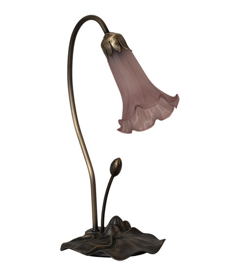 One Light Accent Lamp from the Purple Pond Lily collection in Mahogany Bronze finish