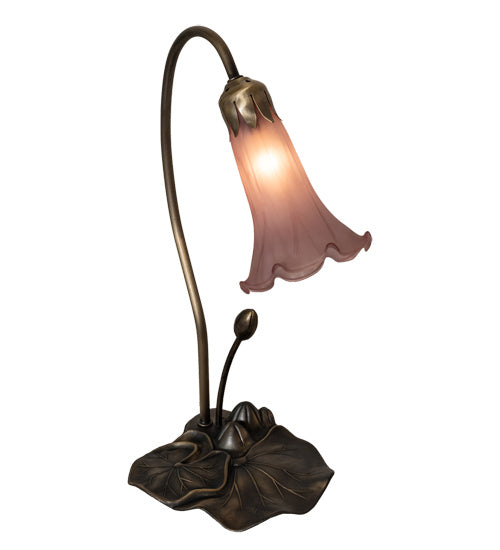 One Light Accent Lamp from the Purple Pond Lily collection in Mahogany Bronze finish