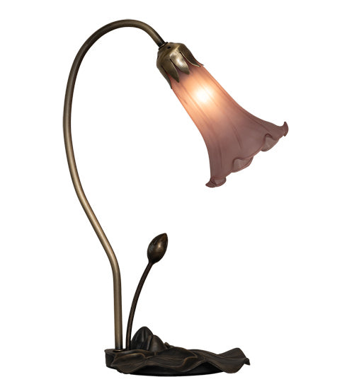 One Light Accent Lamp from the Purple Pond Lily collection in Mahogany Bronze finish