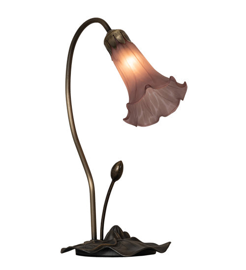 One Light Accent Lamp from the Purple Pond Lily collection in Mahogany Bronze finish